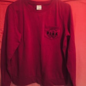 PINK LONG SLEEVE SWEATSHIRT